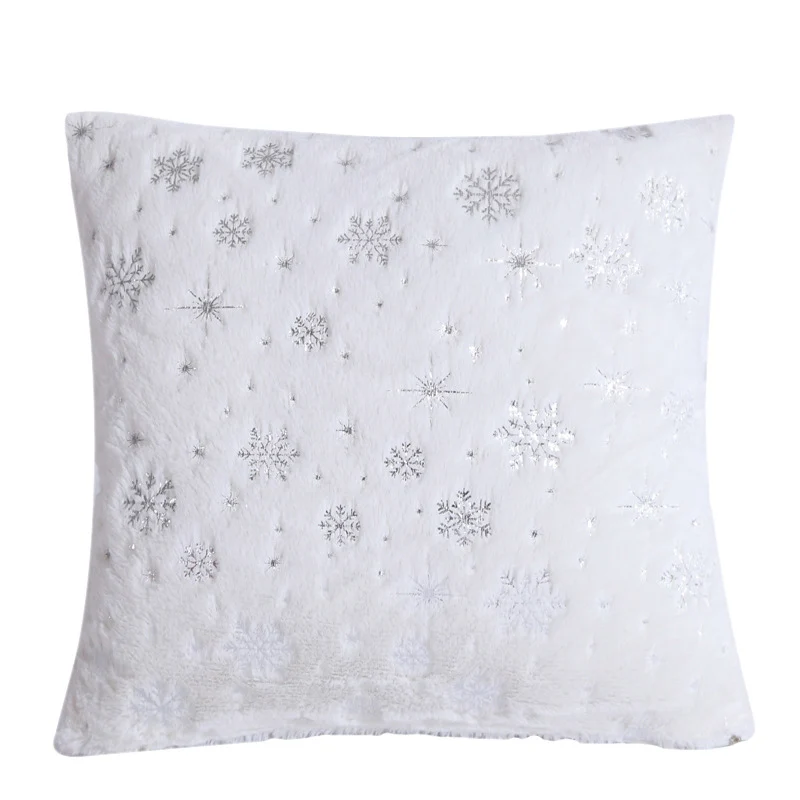 

Snowflake Decorative Pillows Soft Cushion Cover Plush Throw Pillow Cover Seat Sofa Embrace Pillow Case Home Decor 43x43cm