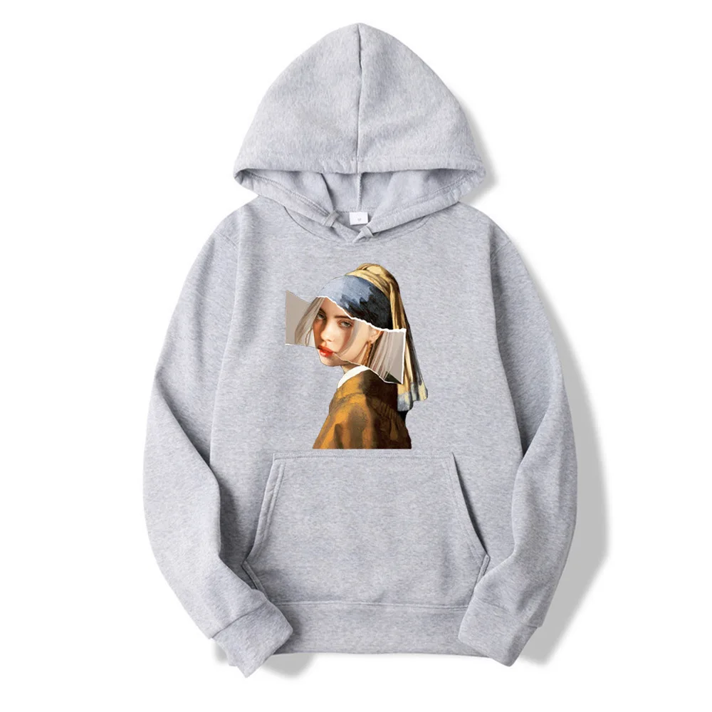 New8 Billie Eilish Толстовка Мужская Черная хлопковая толстовка пара светящаяся Billie Elish Толстовка простая сохраняющая тепло Женская/мужская одежда - Цвет: New8