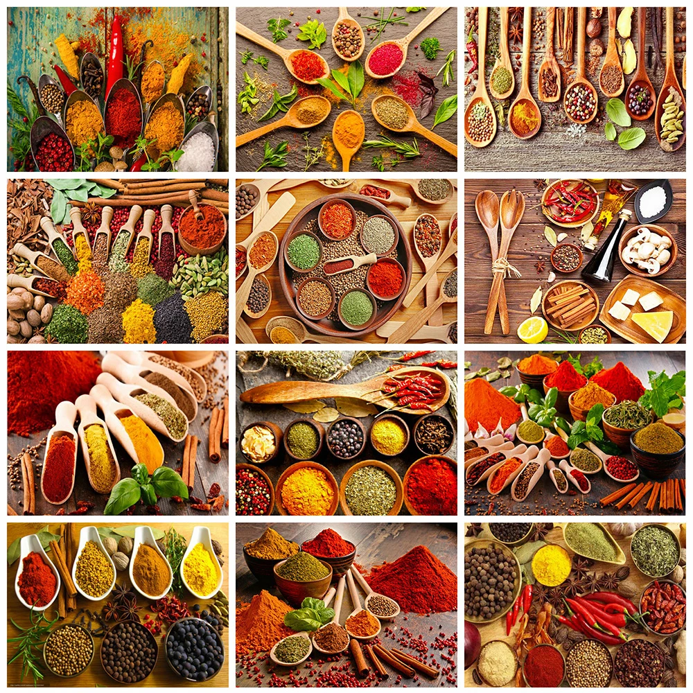 

5D DIY AB Diamond Painting Seasoning Full Square Diamond Embroidery Kitchen Mosaic Picture Of Rhinestones Home Decoration