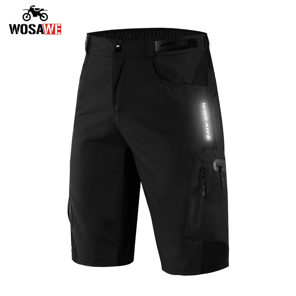 Мужские мотоциклетные шорты WOSAWE водонепроницаемые свободные для езды на