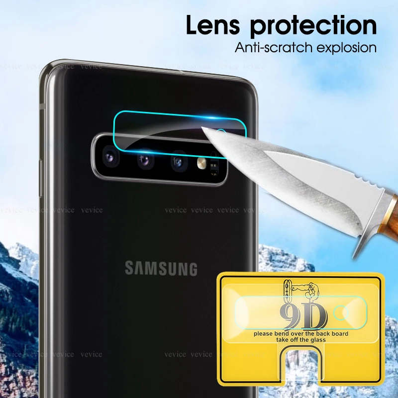 Защитное стекло для объектива 9D Samsung Galaxy S10 S9 s8 Note 10 9 8 M10 M20 M30 закаленная пленка