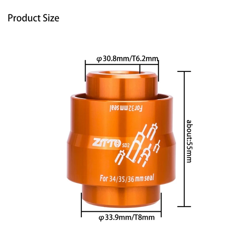 

Mountain Bike Suspension Front Fork Oil Seal Dust Seal Installation Tool MTB Bicycle Shock Absorb Fork Dust Seal Driver