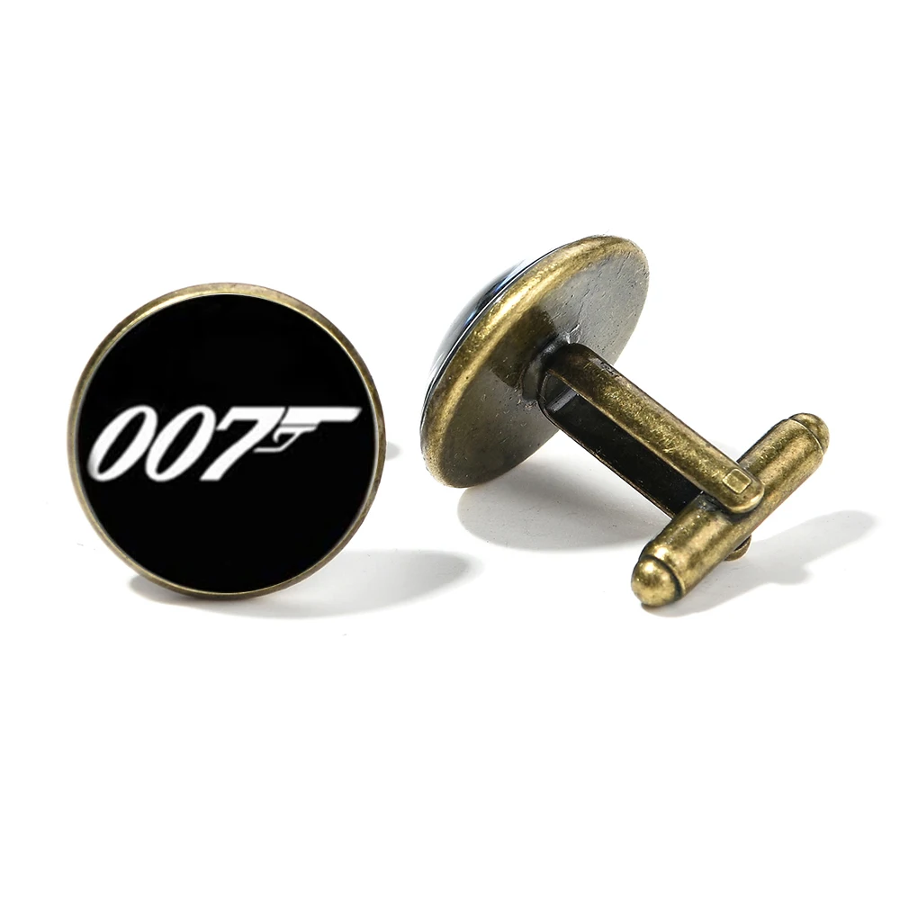 Запонки James Bond 007 мужские стеклянные запонки ручной работы в деловом и свадебном