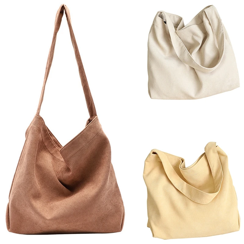 

Single Shoulder Bag Casual Fashion Large Capacity Tote Bag Corduroy Messenger Bag