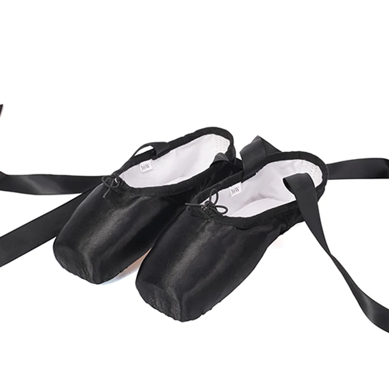 Балетные пуанты танцевальная обувь для женщин и девушек шелковые атласные