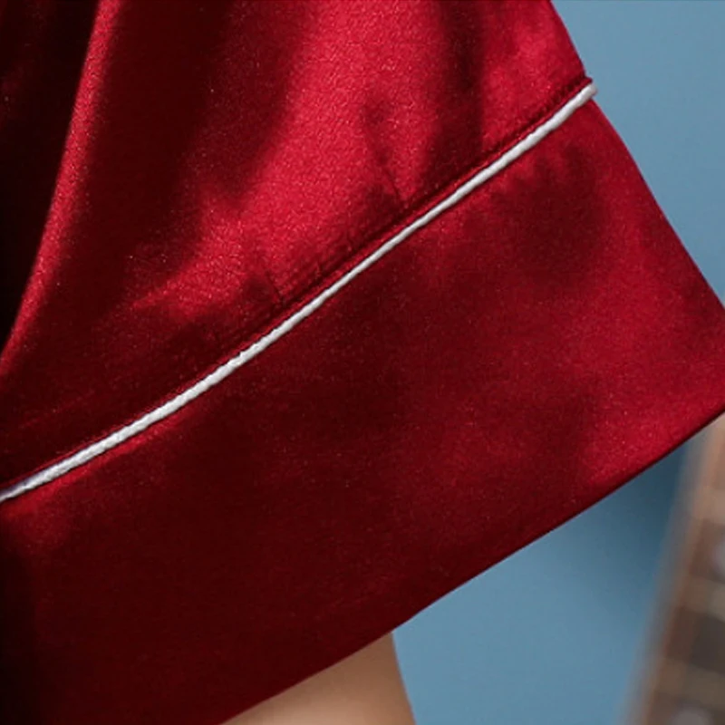 Женские пижамные комплекты атласная пижама ночная рубашка одежда для сна нижнее