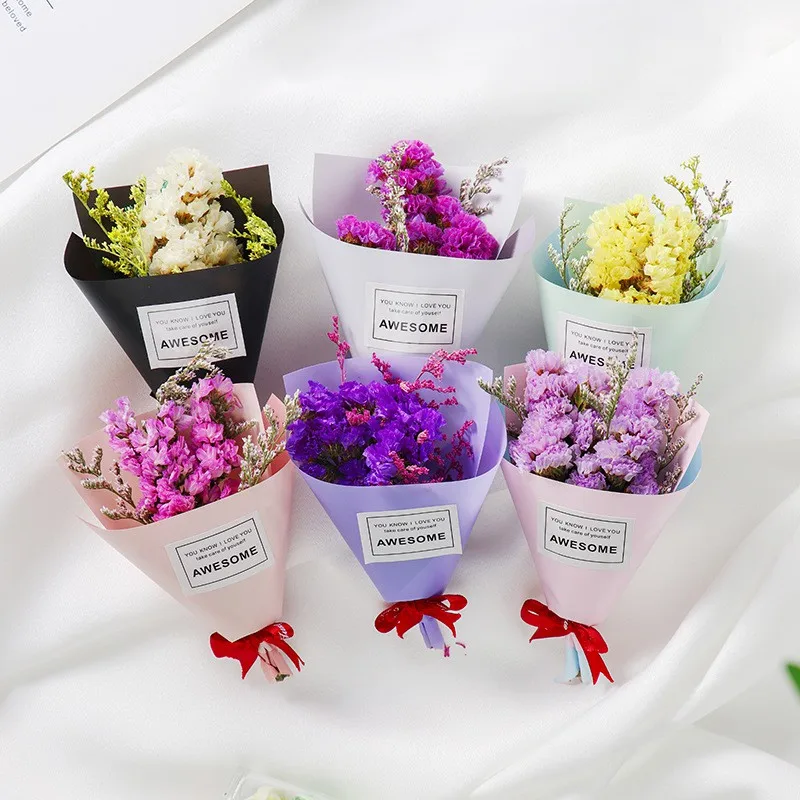 Настоящий свежесобранный сухой цветок свадебный подарок букет украшение цветы