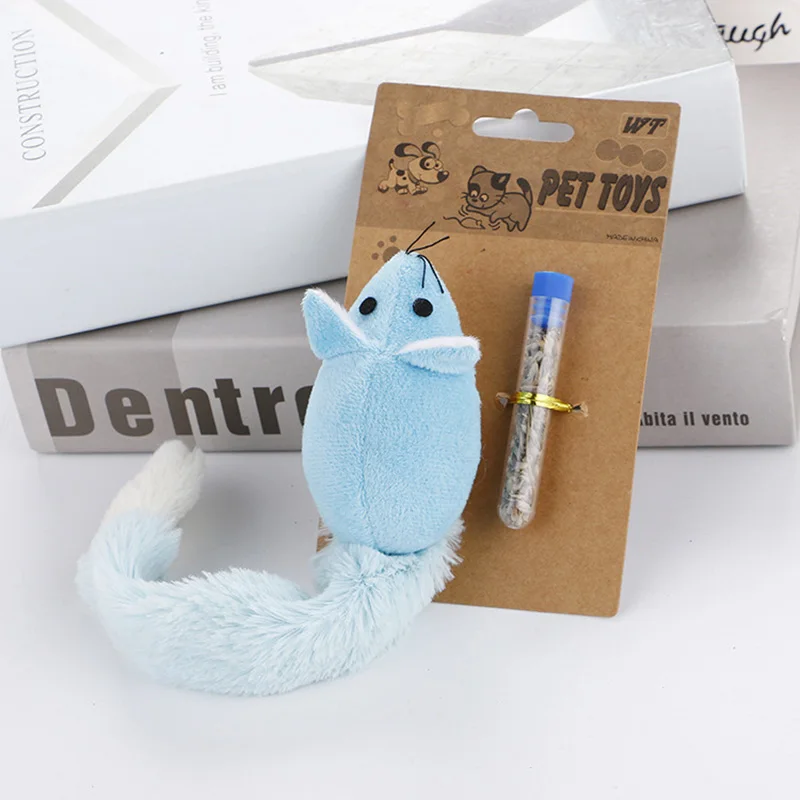 Cat-toys Cat interactive toys Mouse shaped toy Catnip Macaron color Long tail rat shape Pretty cute cat 4 colors | Дом и сад