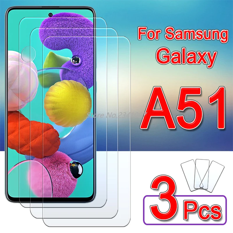 

Защитное стекло на экран для смартфона Samsung a51, закаленное, 3 шт.