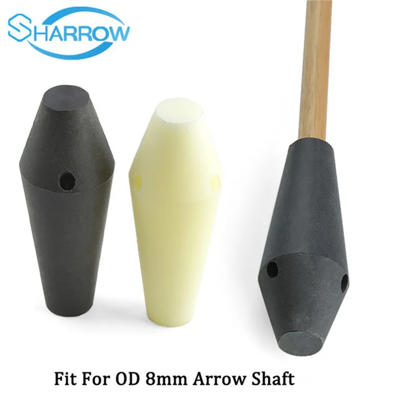 

10 шт. тренировочные нейлоновые рандомные свисток для тренировок свисток со стрелкой ID 8 мм наконечники с покрытием для Лука Охотничьи аксес...