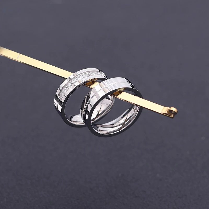 1 шт. модное кольцо из титановой стали с золотым и серебряным покрытием мужское