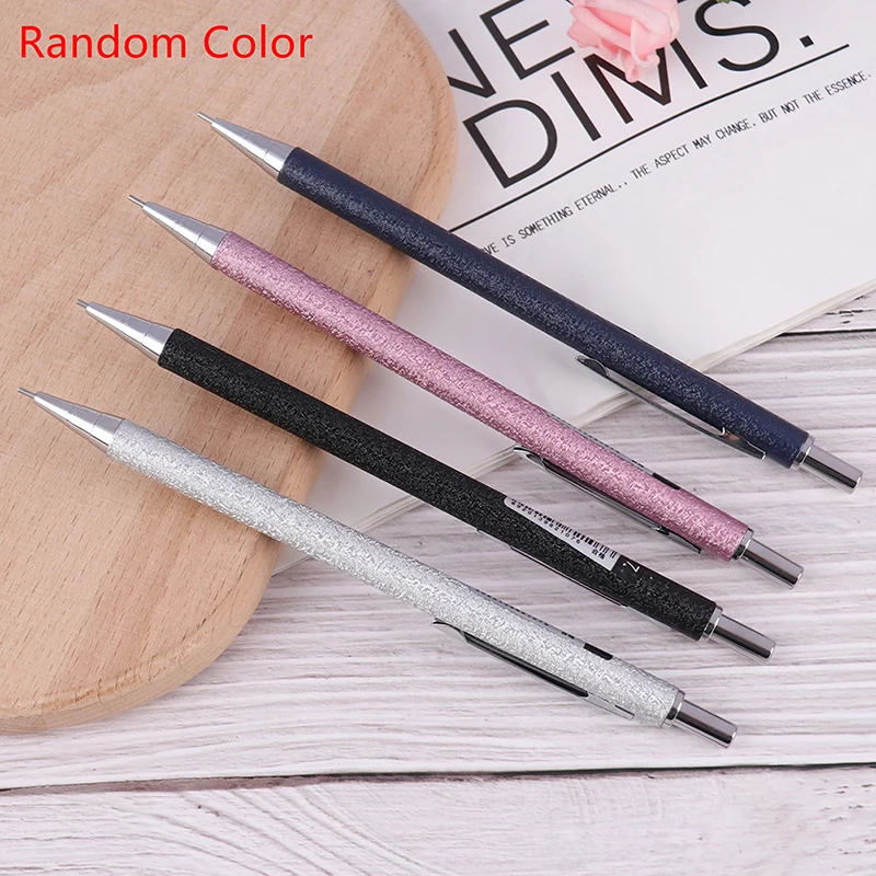 

0.5/0.7mm Iron Metal Mechanical Pencil Stationery Creative Press Automatic Pens High Quality New Arrival 2021