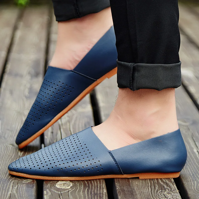 Мокасины мужские из микрофибры 12 цветов дышащие мягкие | Обувь