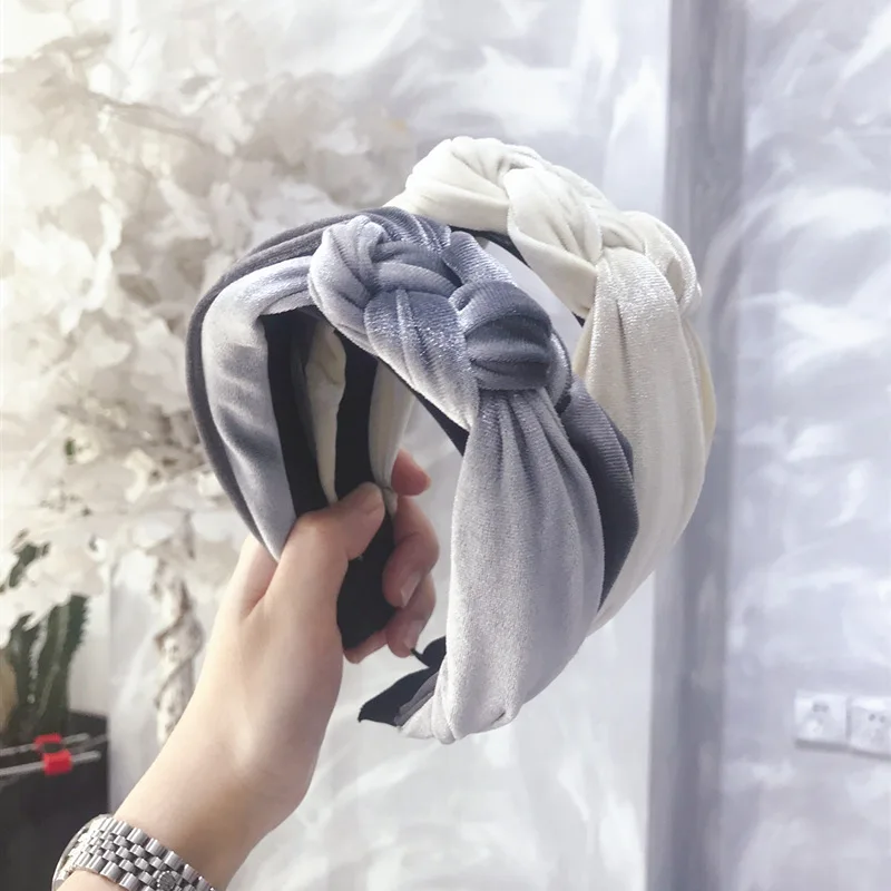 Головной Убор 2019 Моды 1/PC Простая Тканевая Ободок Крестовина Хлопок Мягкий Бант Тюрбан Хэдбэнд Комфортабельный Пляж Для Девочек 10 Цветов On.