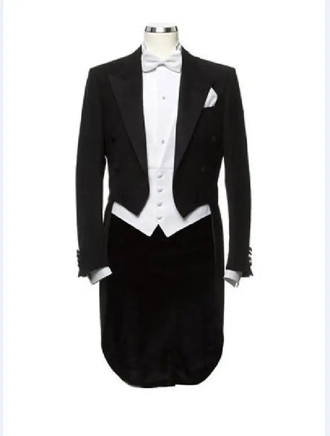 Смокинг мужской из 2 предметов праздничный смокинг с черными брюками приталенный