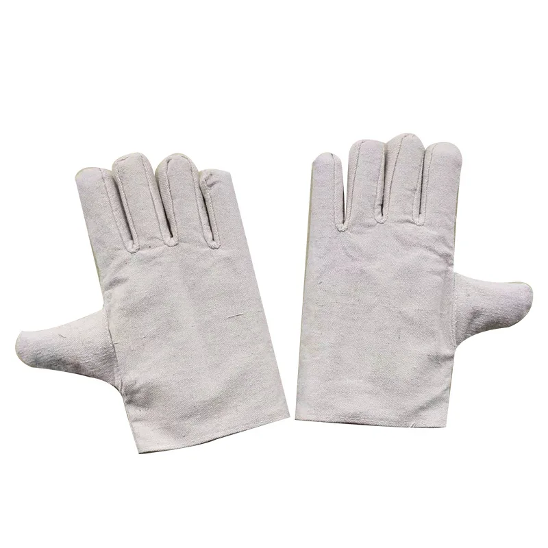 5/10 пар белые армированные однослойные парусиновые перчатки для обработки груза