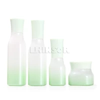 5pcslot 40 100 120 ml empty gradient green glass skin scare bottle cream 30g 50g cream jars for cosmetic packaging