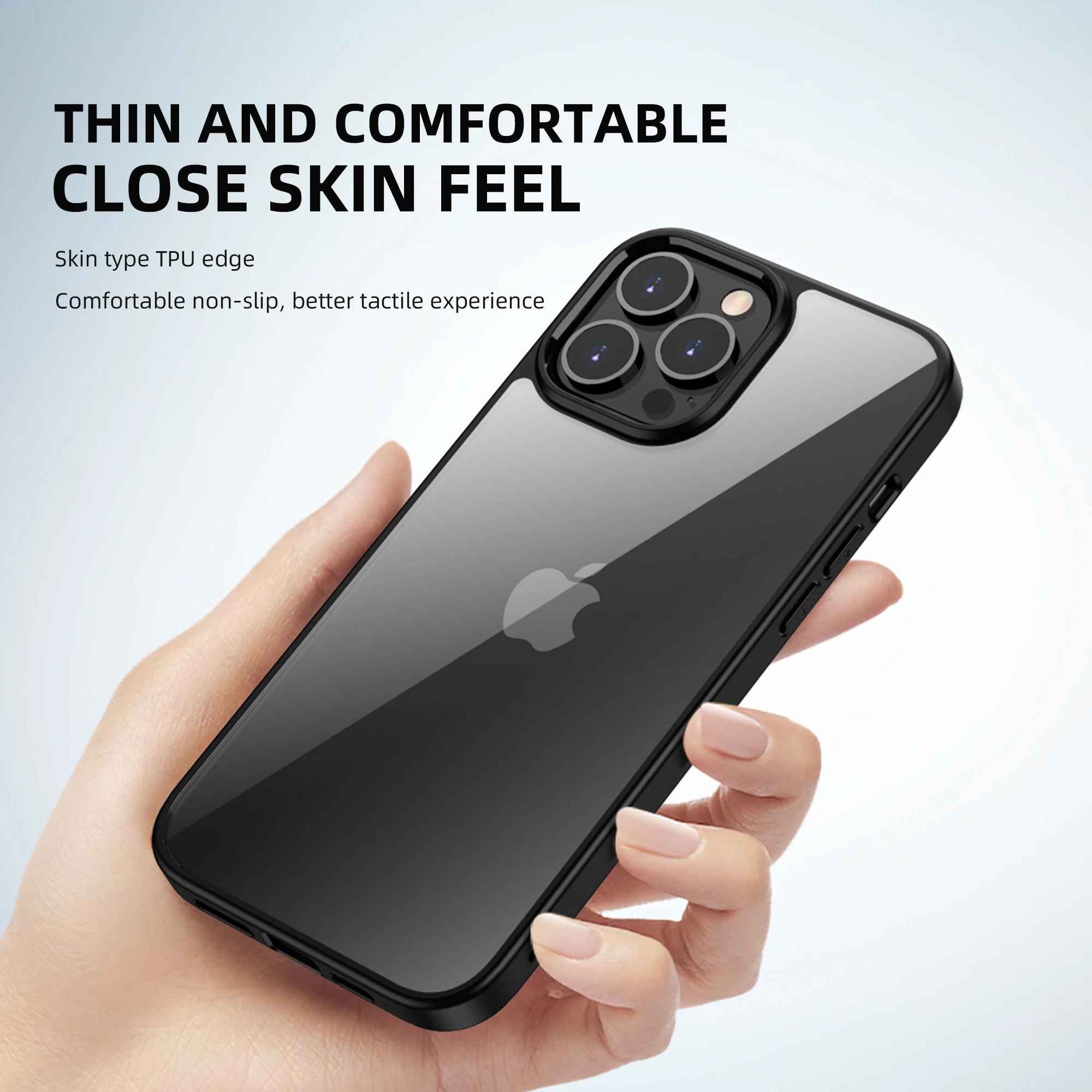 IPAKY for iPhone 13 Case 11 12 Pro Mini Simple Transparent Shockproof TPU PC Hybrid Cover Max | Мобильные телефоны и