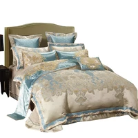 high end embroidery bedding cotton four piece set high grade tribute silk jacquard cotton bed sheet comforter bedding sets