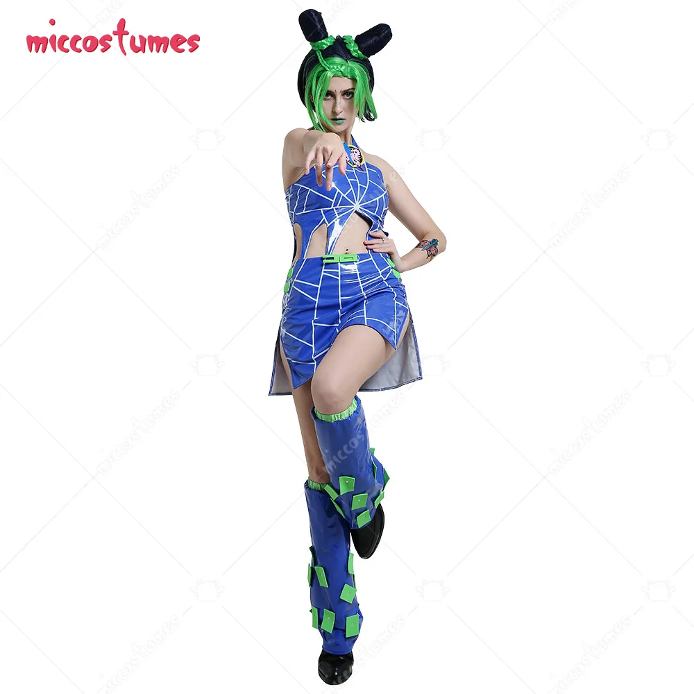 

Jolyne Cujoh Dress Cosplay Costume with Handcuff Halloween Costume for Women