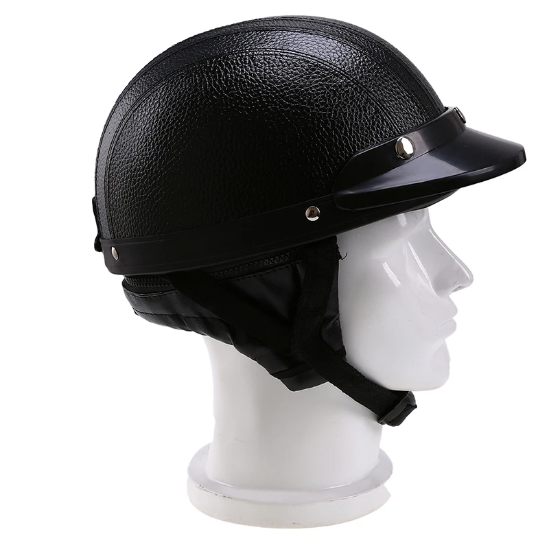 Винтажный мотоциклетный шлем POSSBAY Casco Moto Kask для скутера козырек на половину лица