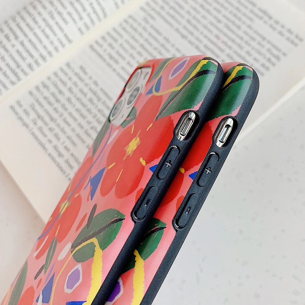 SUYACS Cute Wildflower Phone Case For iPhone 11 Pro Max XS MAX XR X 6 6S 7 8 Plus Matte Soft IMD Full Body Back Cover Gift | Мобильные