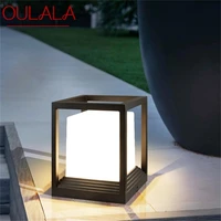 oulala solar outdoor light post light led waterproof modern pillar lamp for patio porch balcony courtyard villa