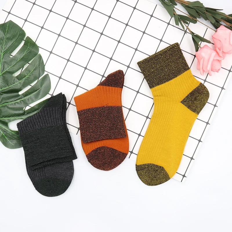 Горячая Распродажа Модные женские носки Короткие хлопковые красочные дышащие до