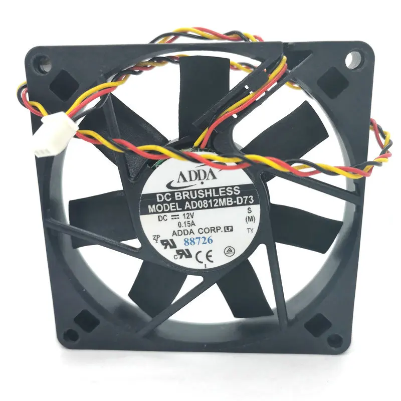 

AD0812MB-D73 8015 12V 0.15A 3wire Cooling Fan HZDO 80*80*15mm laptop