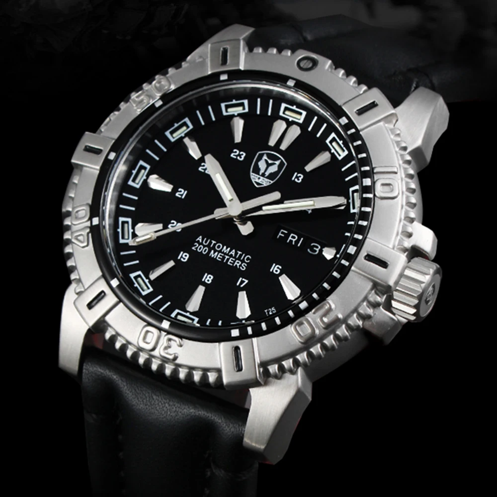 

200M Diver Automatic Watches Men Japan YN55A Military Mechanical Wristwatch Sports Stainless Steel Tritium Gas Luminous Clocks