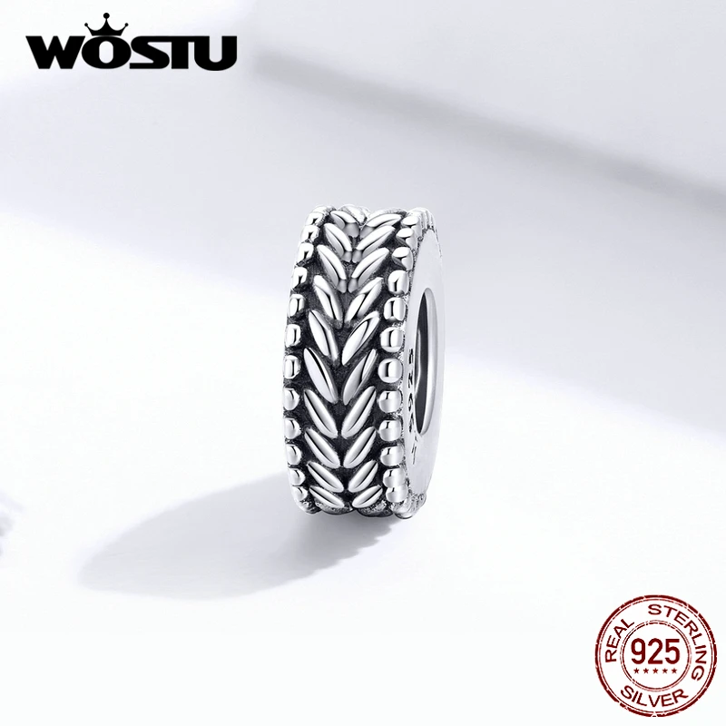 WOSTU пшеничная пробка силиконовые бусины Стерлинговое Серебро 925 пробы подходит