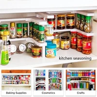 stackable spicy storage shelf adjustable expandable seasoning spice rack pantry cabinet organizer kitchen shelves storage rack
