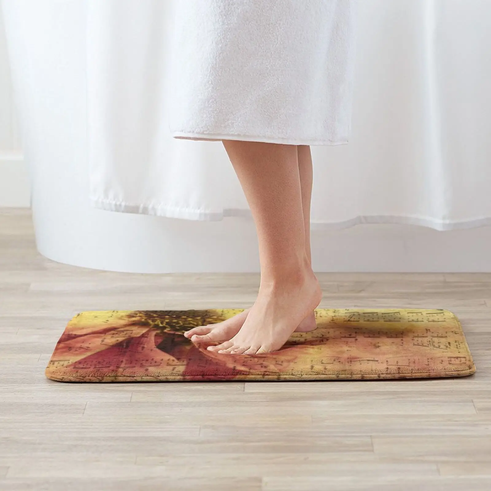 Цветочный | Романтический цветочный мотив Музыкальный фон коврик для входной