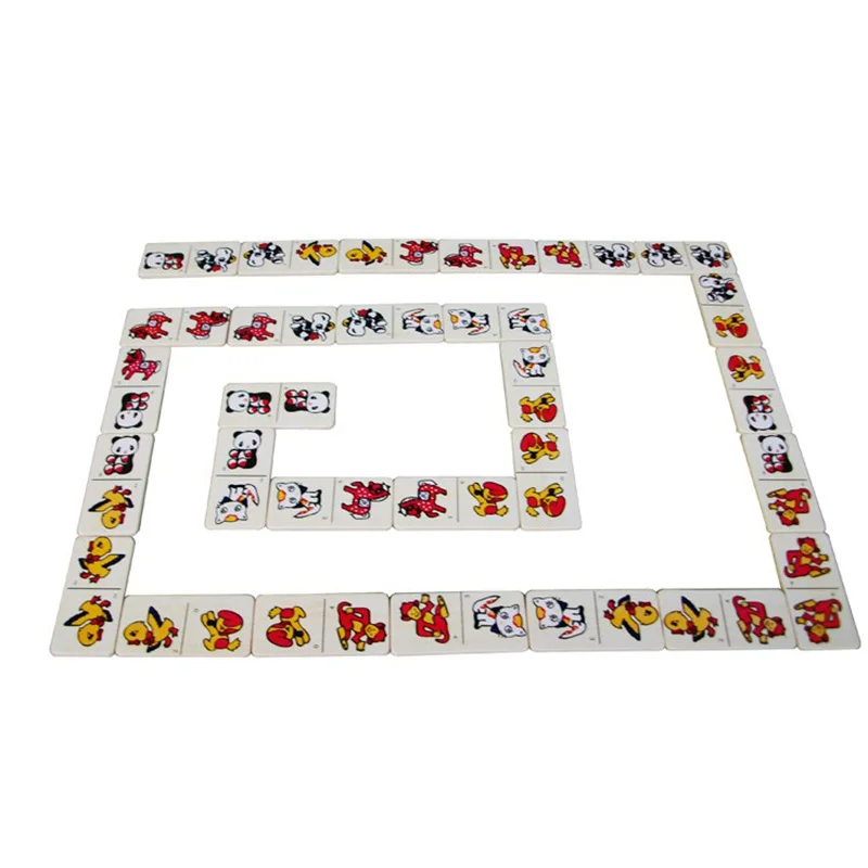 5 видов пазлов домино настольная игра с коробкой 28 блоков забавная для