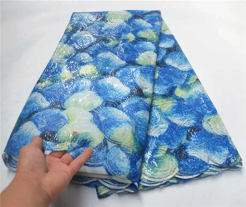 Французское Сетчатое кружево с блестки Африканской органзы кружева 2020 хит