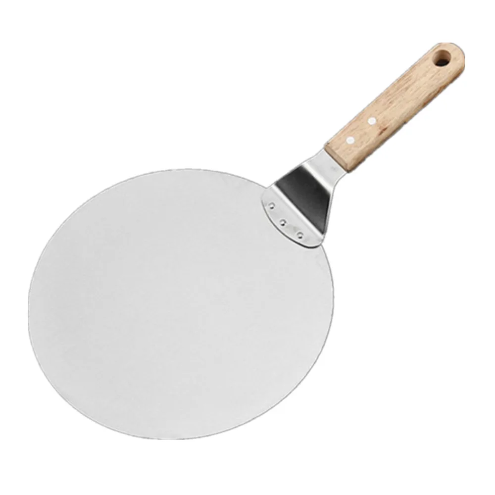 

Pizza Peel Stainless Steel Pizza Shovel With Wooden Handle Custom 6 inch 10inch Pizza Paddle Factory Pastry Baking Accessories