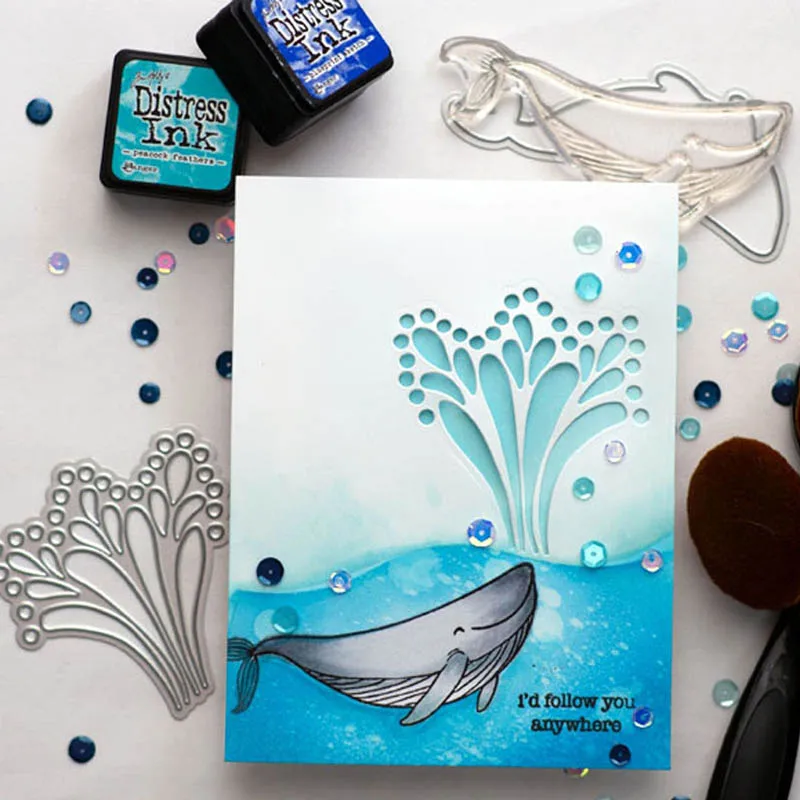 Вода цветок павлин открытие ветка выдолбленные металлические Вырубные штампы