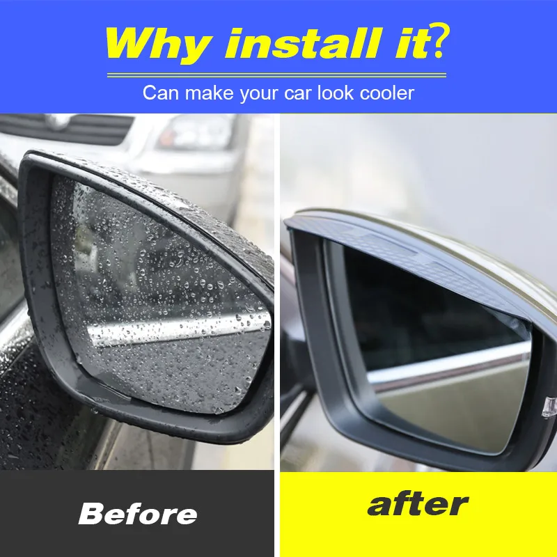 Боковое зеркало заднего вида для автомобиля козырек аксессуары внешнего декора