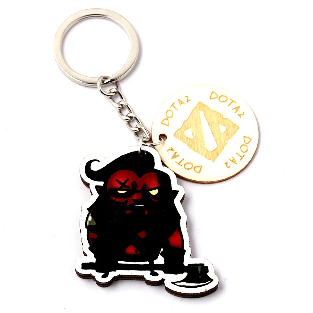 2020 Popular Game Dota2 key Chain Wooden Character Pendant Chains Porte Clef Anime Fan Jewelry | Украшения и аксессуары