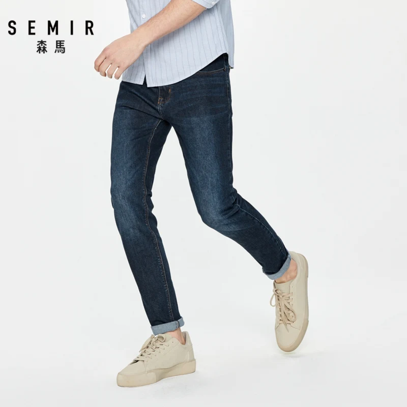 Новые джинсовые брюки SEMIR Мужская брендовая одежда популярного цвета белые