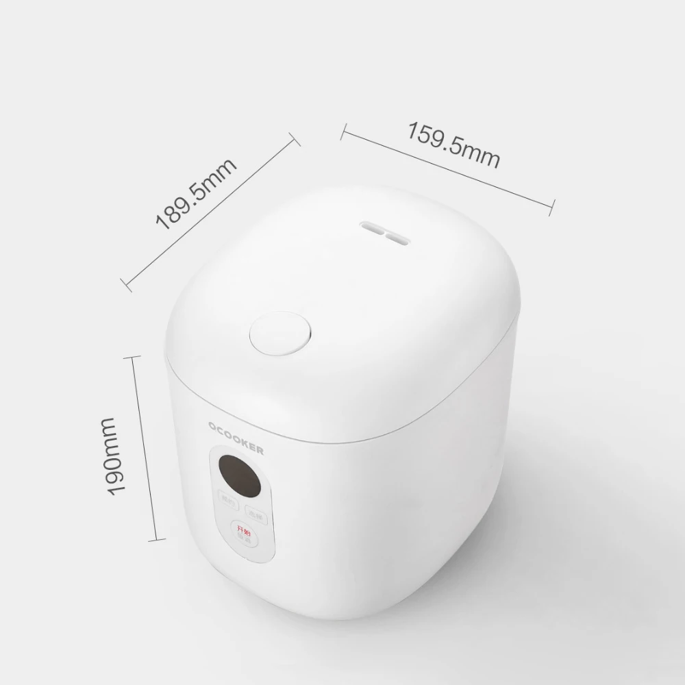 Мини-рисоварка Xiaomi Ocooker 1,2 литра с интеллектуальным управлением, покрытием PFA, для кухни дома и студентов, 300 Вт, 220 В, включена.
