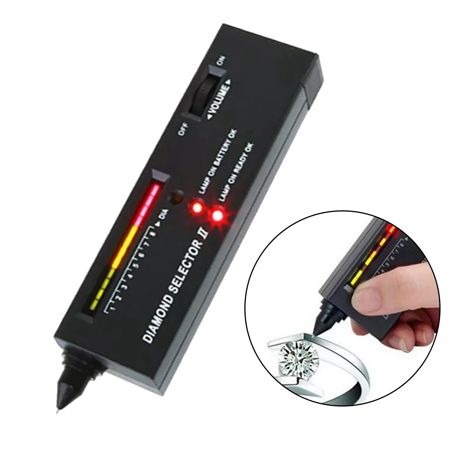 

Diamond Tester,High Accuracy Diamond Tester Pen,Professional Diamond Detector for Novice and Expert(Black)