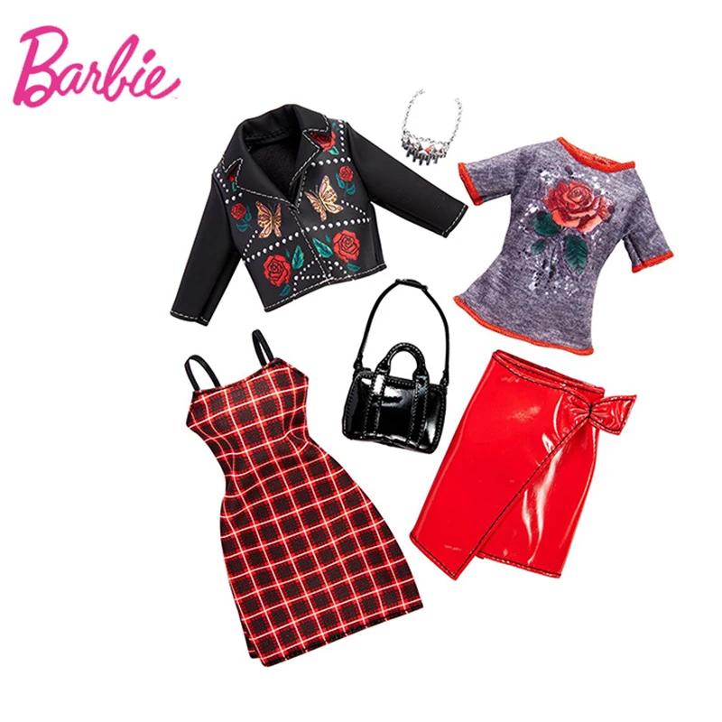 Оригинальные куклы Барби одежда платье сумка туфли на высоком каблуке ожерелье