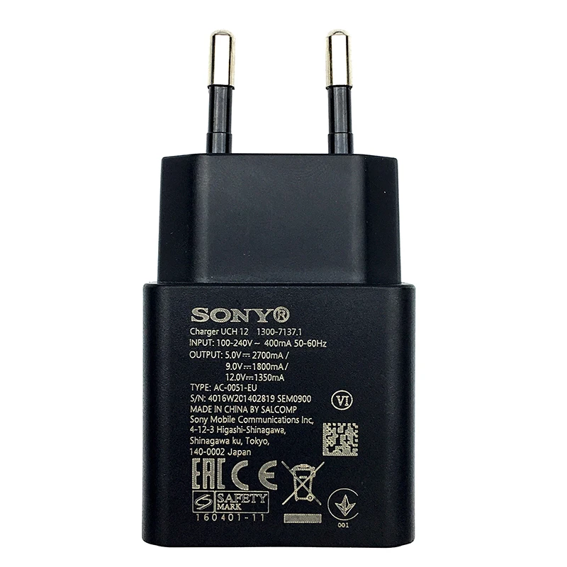 Оригинальное быстрое зарядное устройство Sony QC 3 0 EU дорожное USB для xperia Z1 Z2 Z3 Z4 Z5 z3C