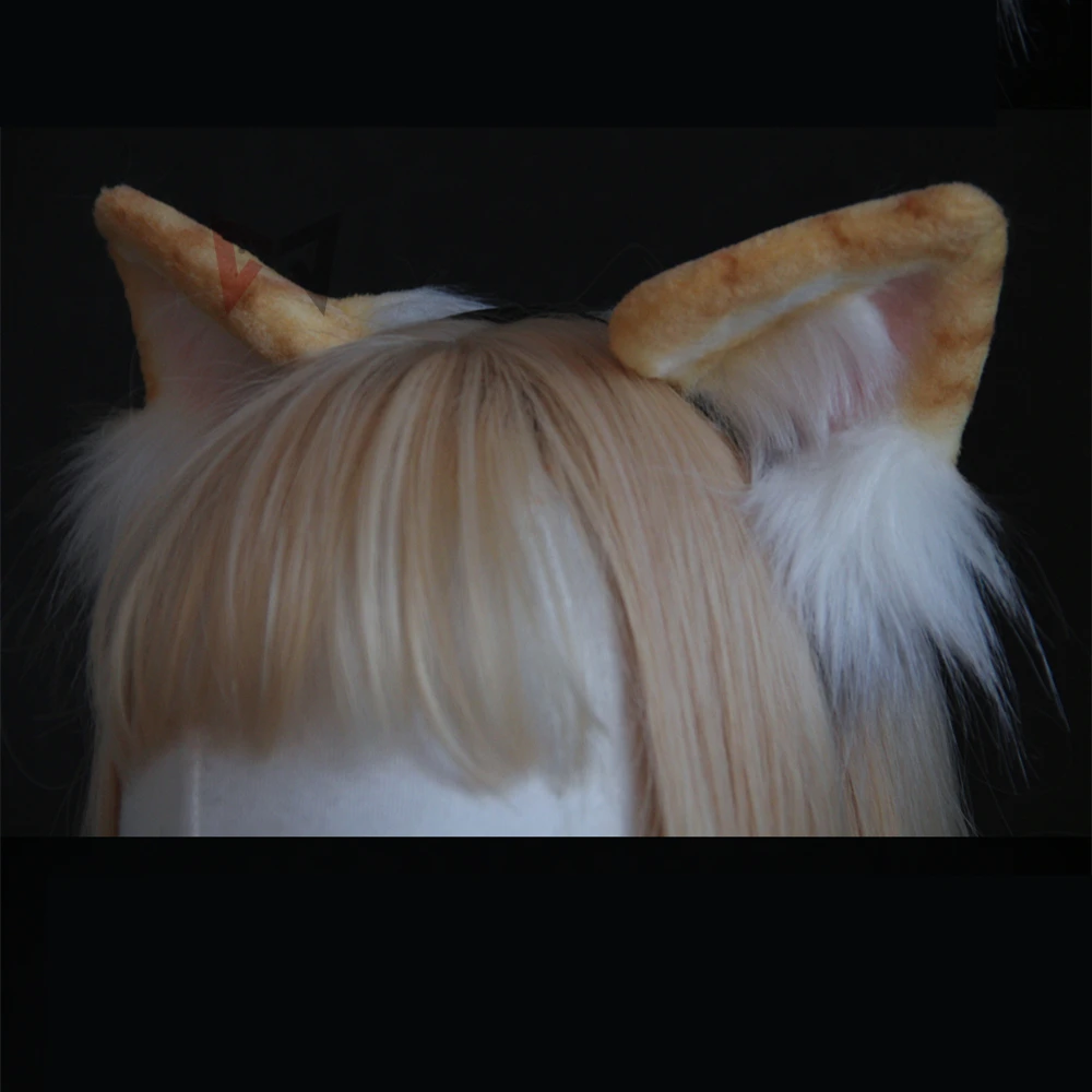 Ручная работа оранжевые кошачьи ушки обручи для волос заколка головной убор