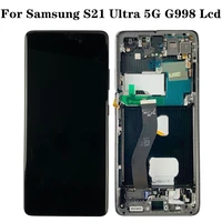 original super amoled display touch screen for samsung galaxy s21 ultra 5g g998 g998f g998bds lcd display defect screen