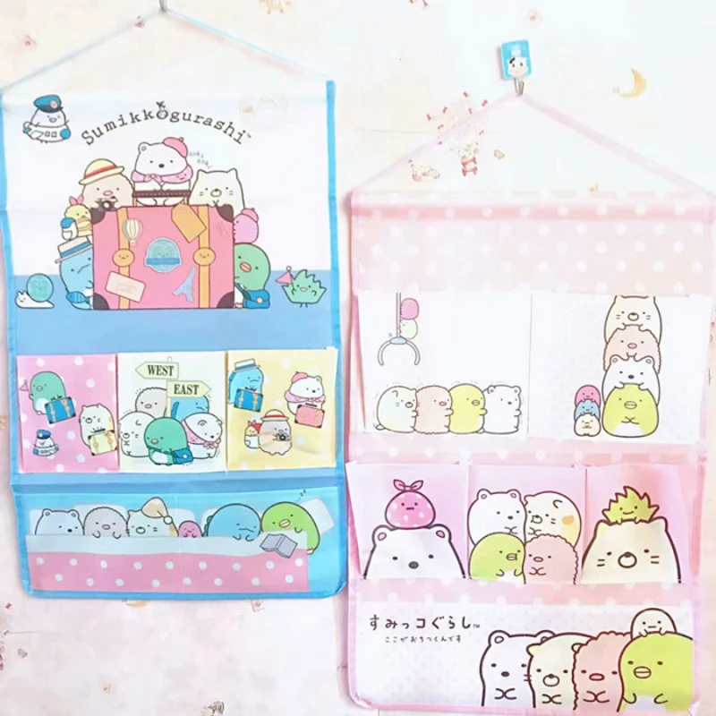 

Симпатичная мультяшная многослойная Сумка для хранения sumikko gurashi креативная тканевая настенная сумка для хранения многослойная Сумка для х...