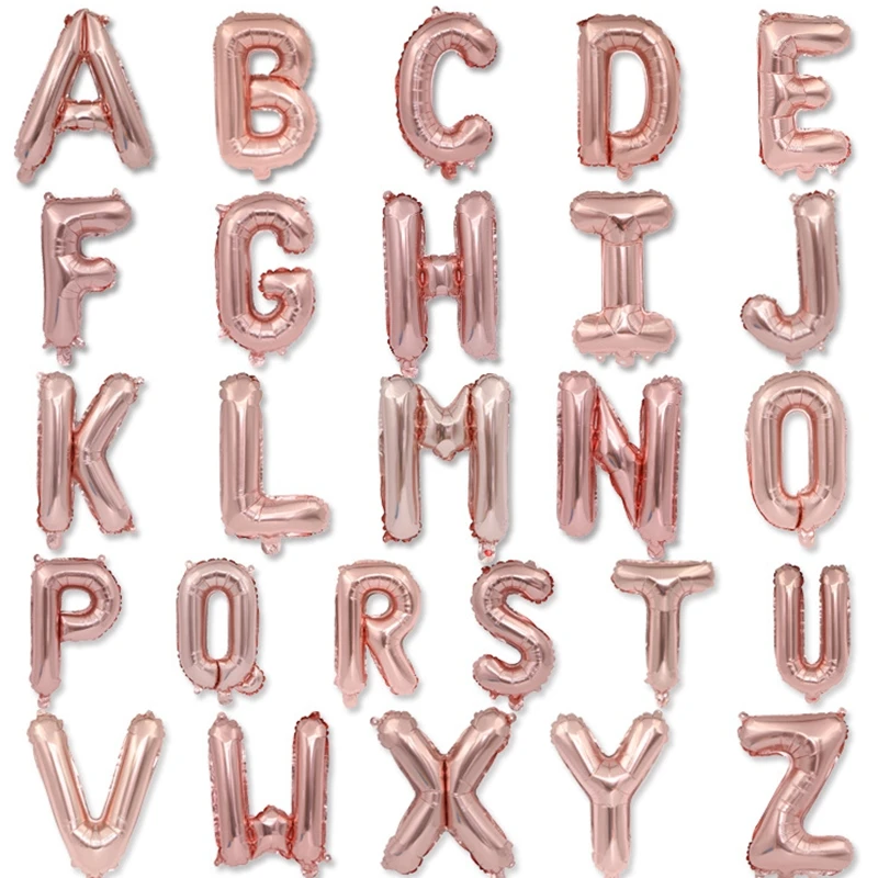 Розовое золото Mariage письмо воздушный шар День Рождения вечерние украшения дети