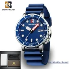 BENNEVIS новый бренд класса Люкс, Водонепроницаемый часы Мужские кварцевые Резиновые модные часы вращающийся ободок световой Дата relogio masculino