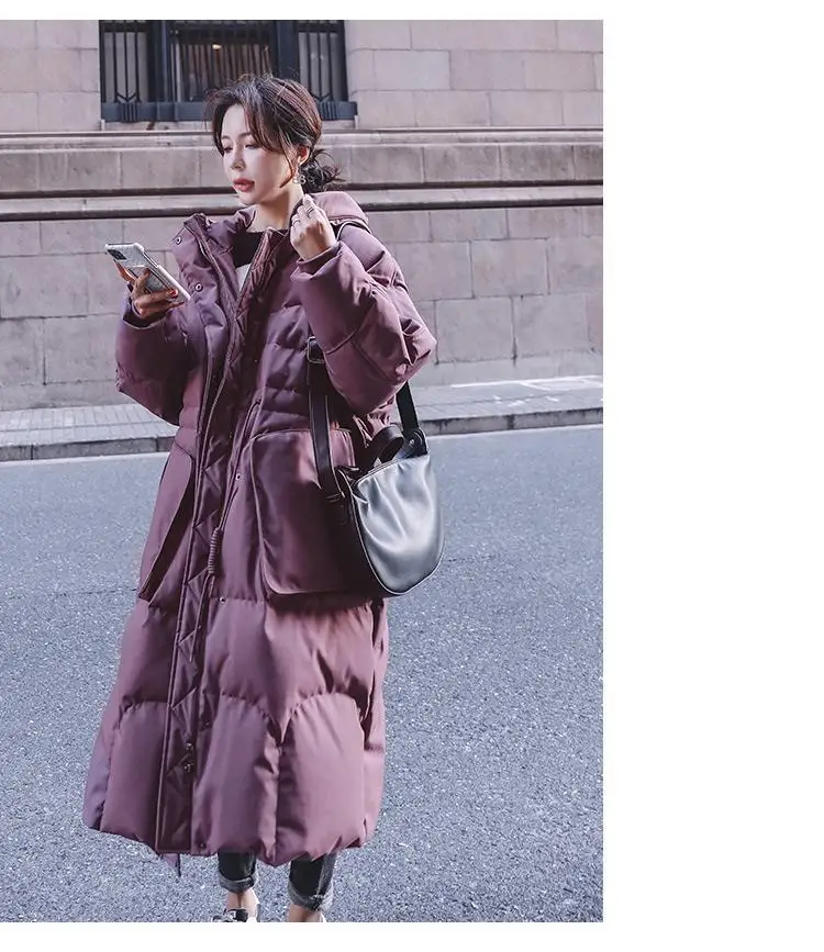 

2021 Women Winter New Solid Cotton-padded Jackets Female Loose Hooded Parkas Ladies Thicken Warm Long Down Cotton Coats Y686